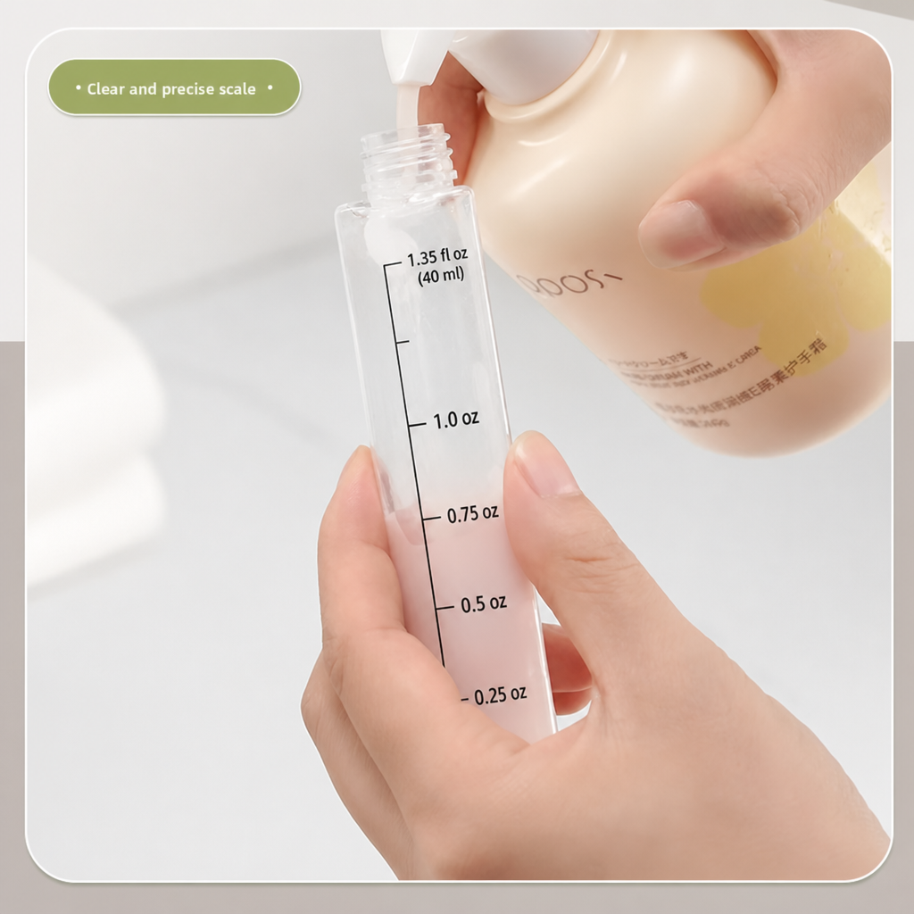 Four-In-One Travel Dispensing Bottle for Toiletries